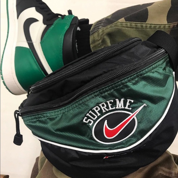 SUPREME x NIKE Shoulder bag White Black Green - Picture 2 of 6